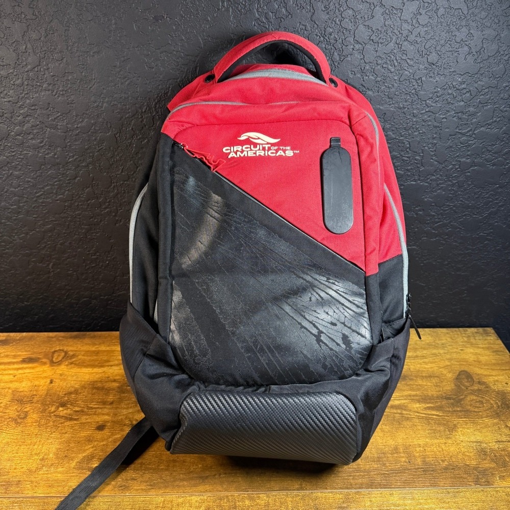 Circuit of the Americas COTA Red‎ Black Polyester Tech Backpack Unisex OS